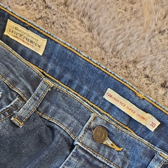 Skinny720 High Rise Premium Denim Med Wash Women's Jeans Size 30 - Picture 2 of 12